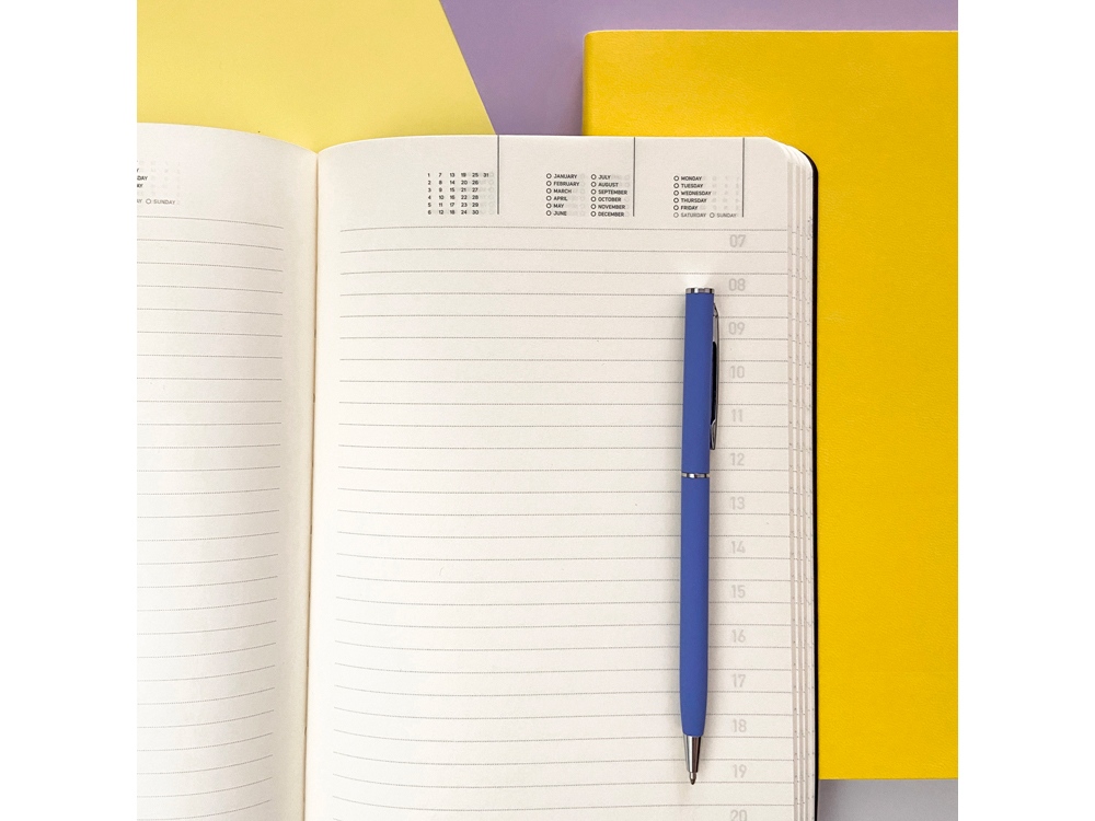 Ежедневник А5 недатированный Megapolis Velvet Flex, желтый-14