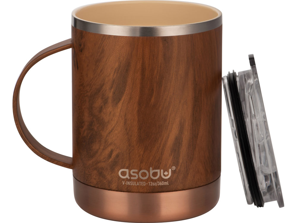 Термокружка ULTIMATE, 360 мл, дерево-0