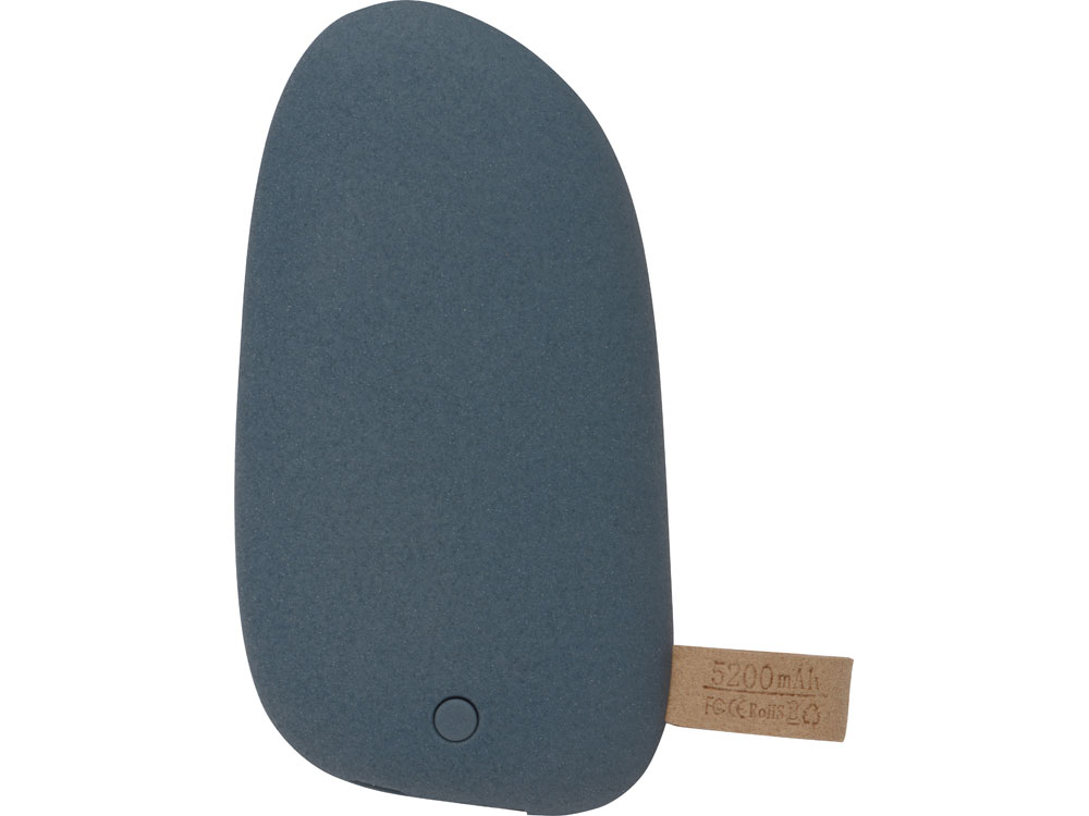 Внешний аккумулятор в форме камня Stone, 5200 mAh, серо-синий-2