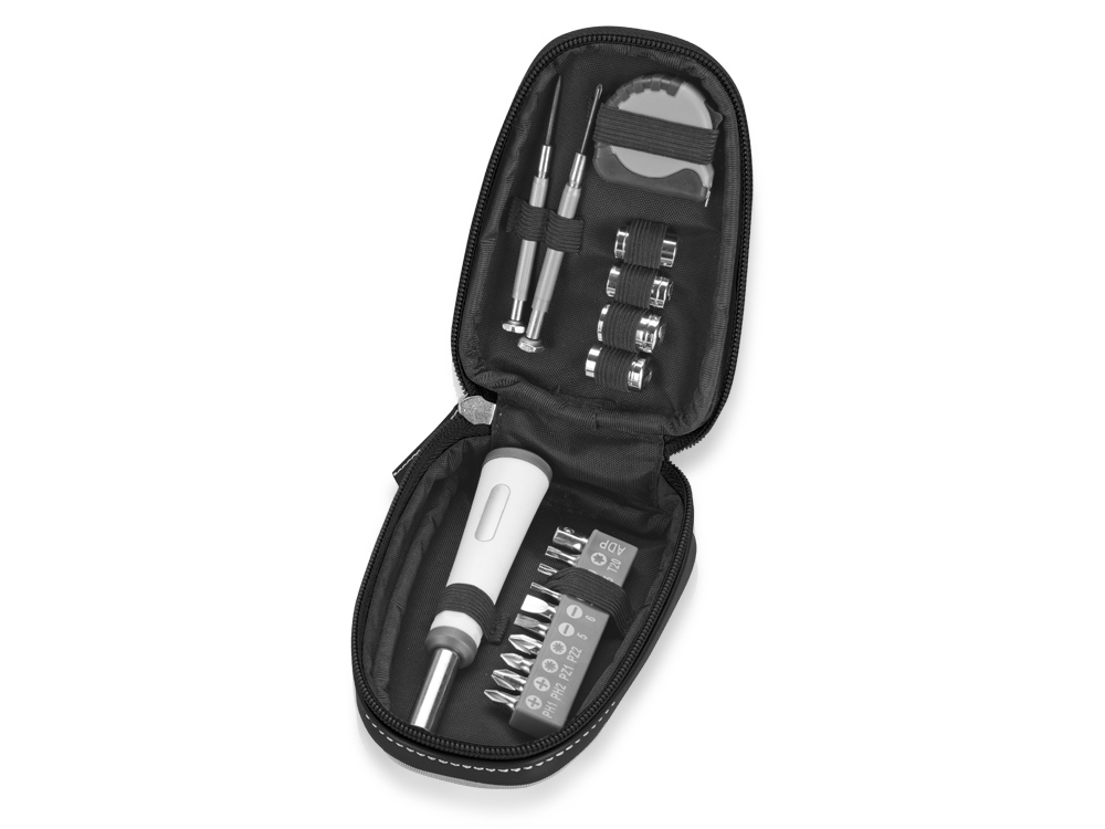 Набор инструментов в чехле на молнии, 18 предметов, черный-0