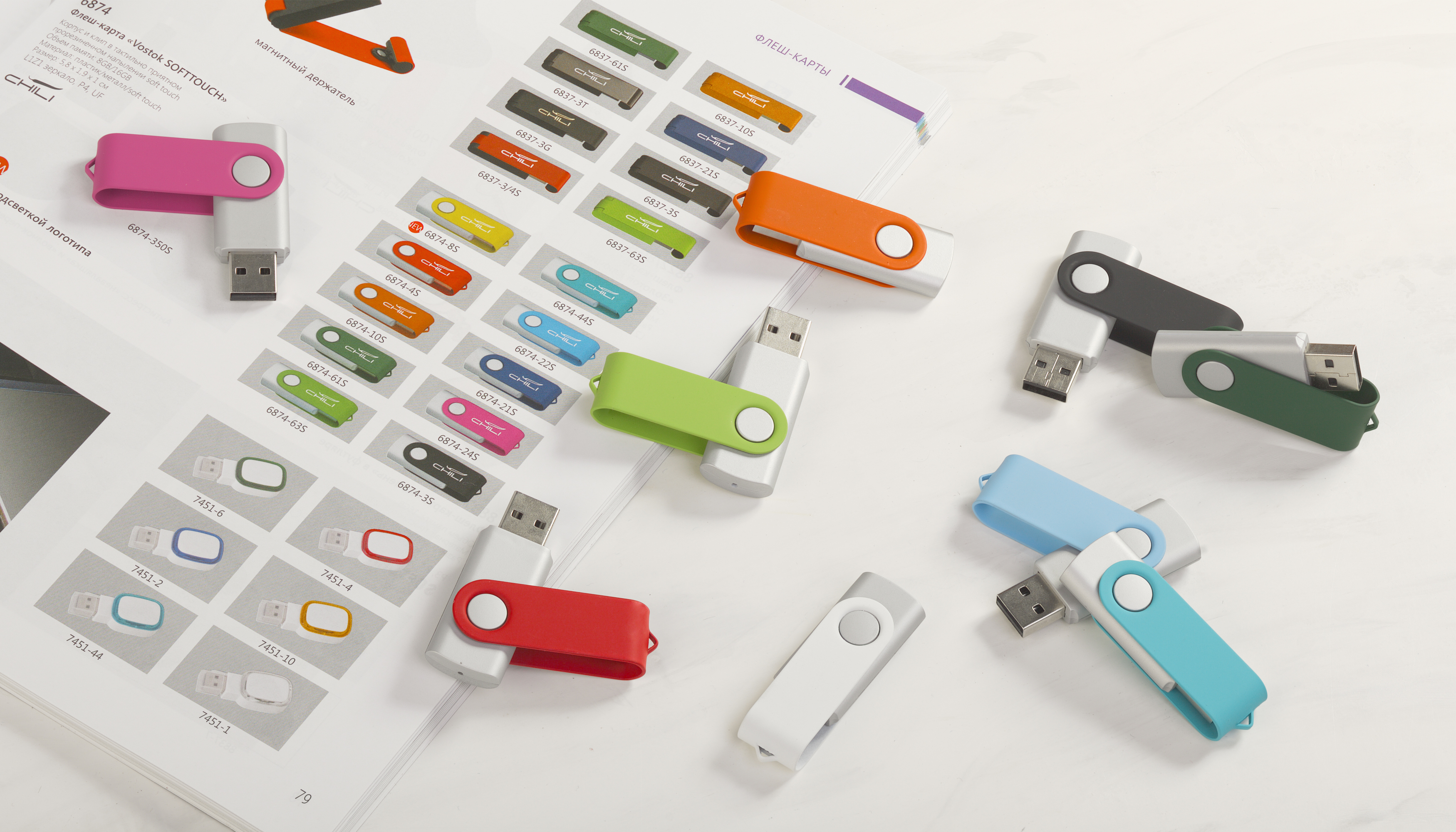 Флеш-карта "Vostok", объем памяти 16GB, покрытие soft touch#-2