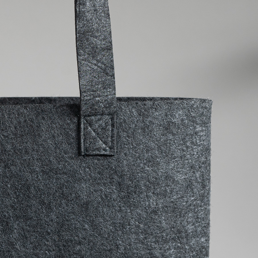 Сумка-шоппер FELTY , RPET фетр, темно-серый-1