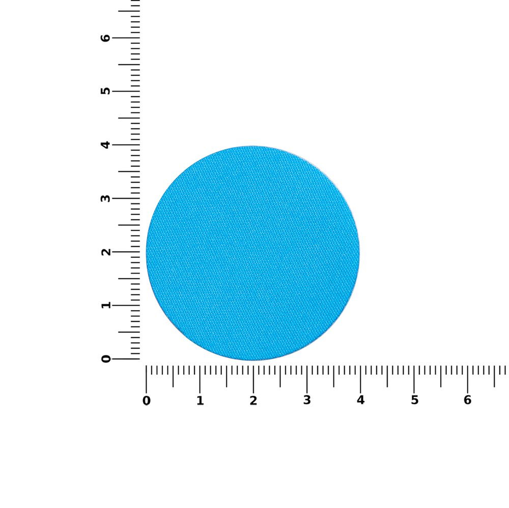 Наклейка тканевая Lunga Round, M, голубая-2