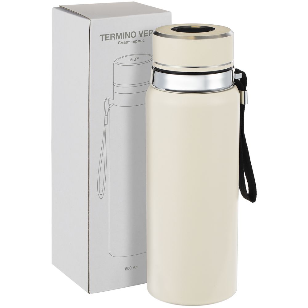 Смарт-термос Termino, ver.2, белый (молочный)-3