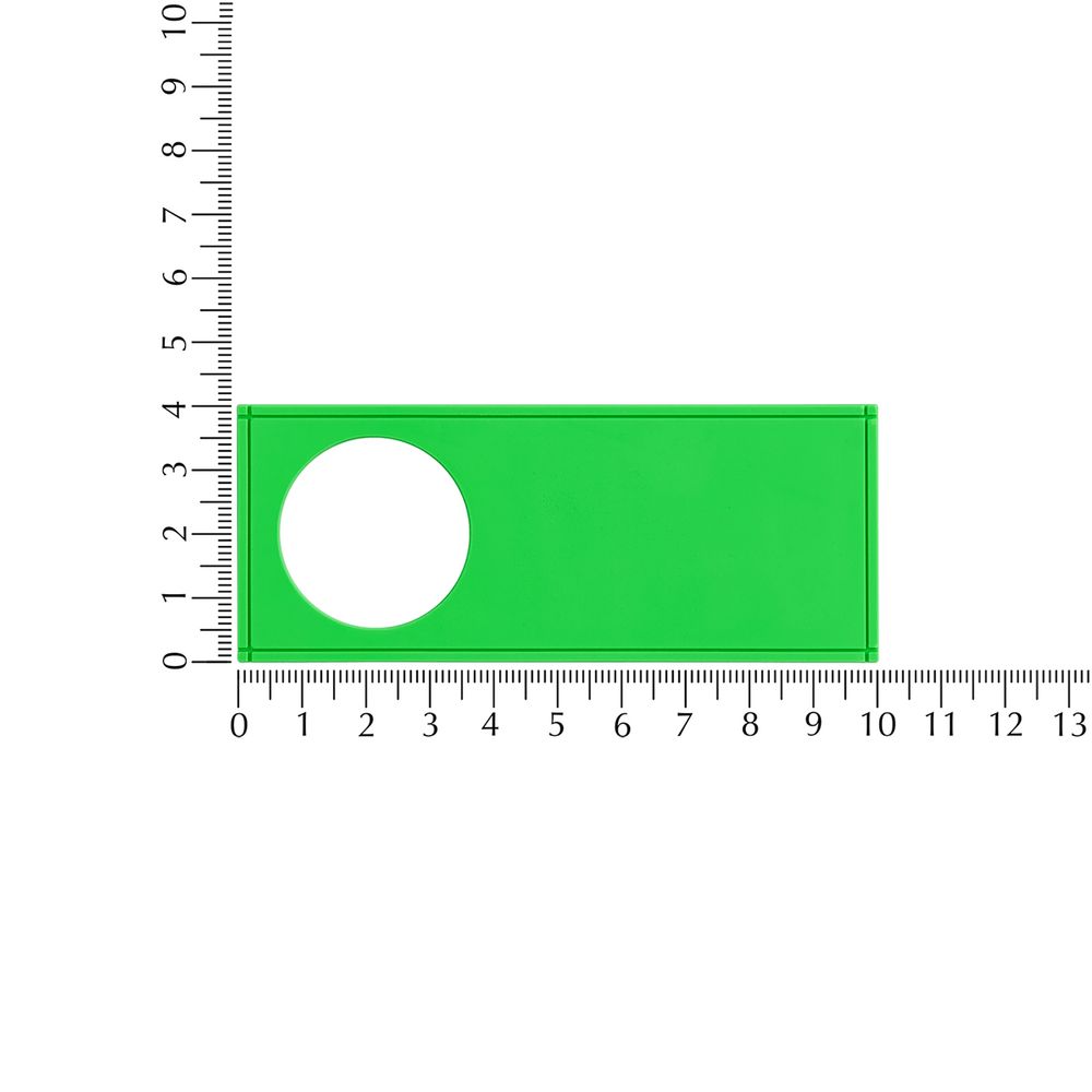 Лейбл из ПВХ с вырубкой «Круг», зеленый неон-2