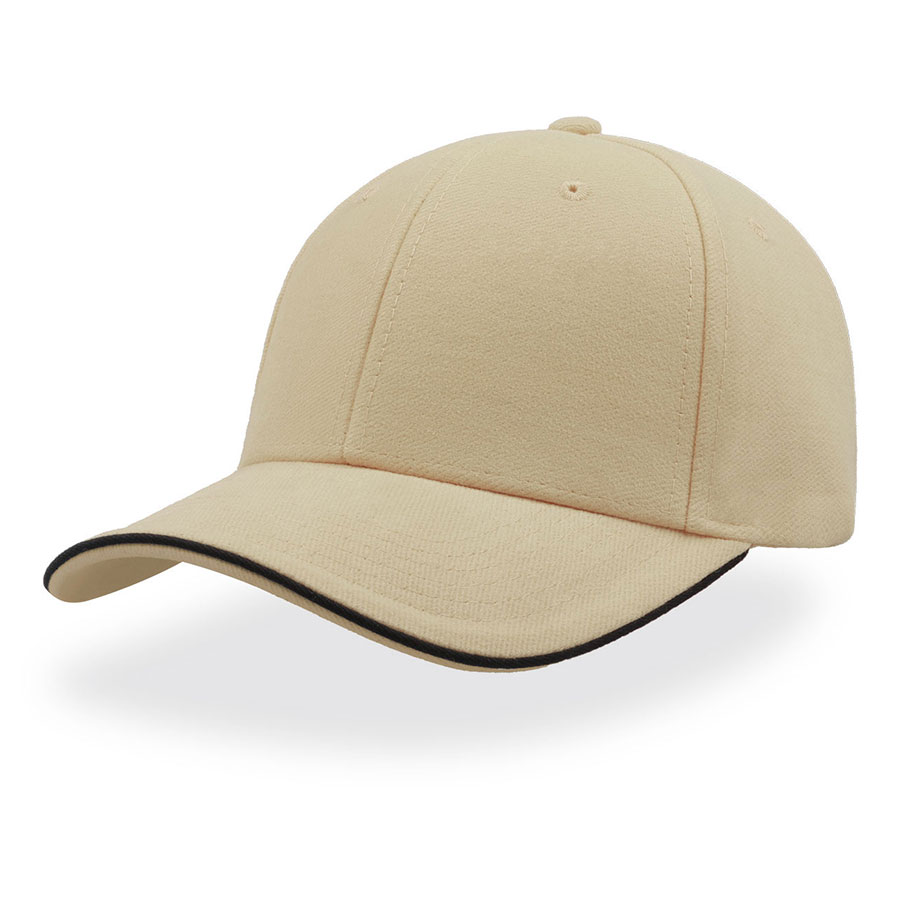 Бейсболка PILOT PIPING SANDWICH, 6 клиньев, металлическая застежка, бежевый-0