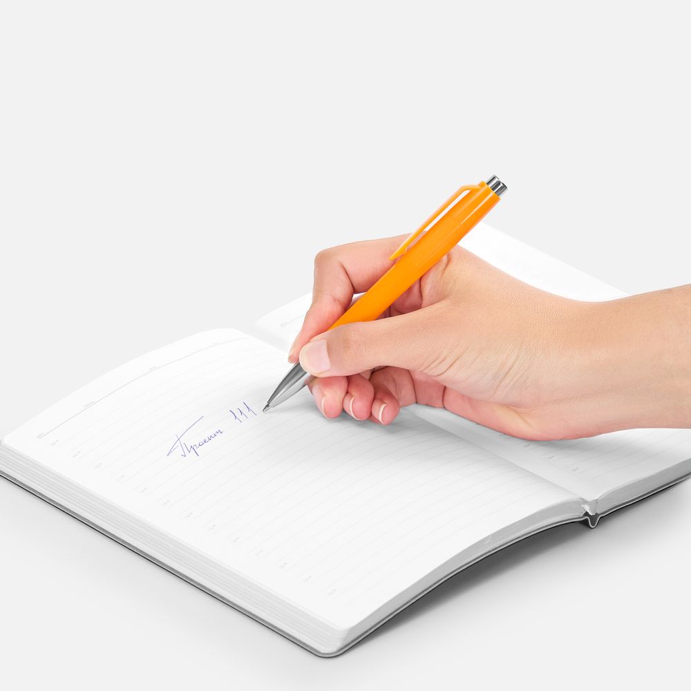 Ручка шариковая Klippa, оранжевая-4