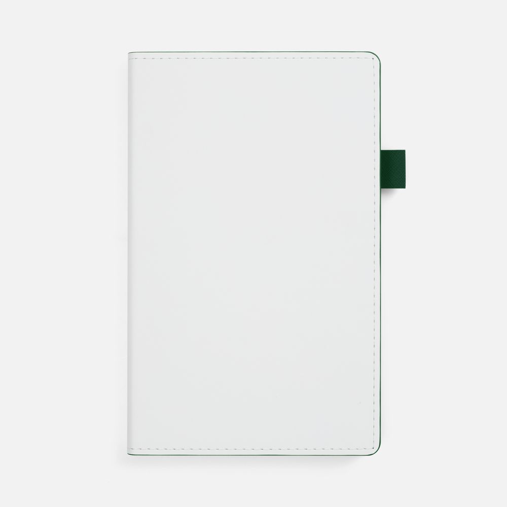 Ежедневник White Shall, недатированный, бело-зеленый-0