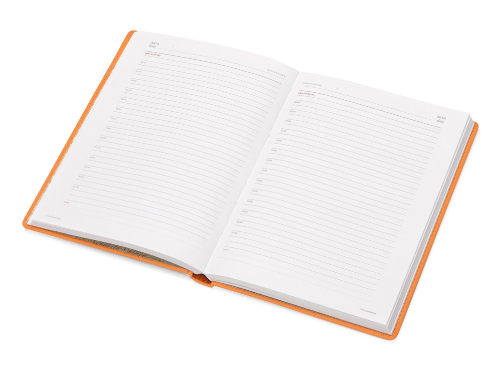 Ежедневник недатированный А5 Velvet, оранжевый-1
