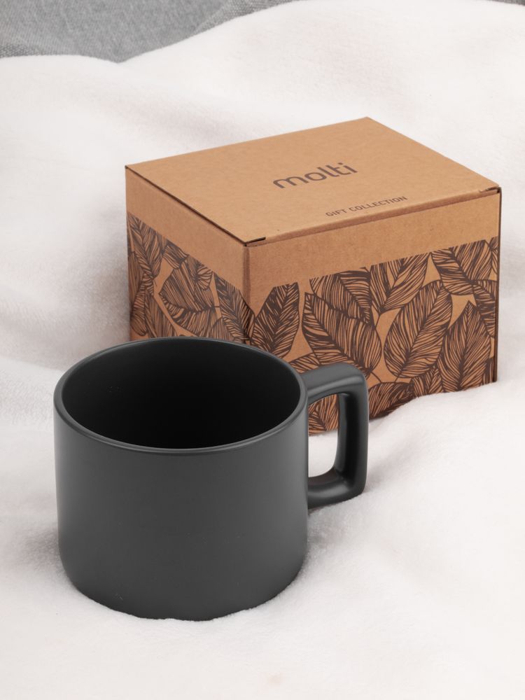 Чашка Jumbo в коробке матовая, темно-серая-2