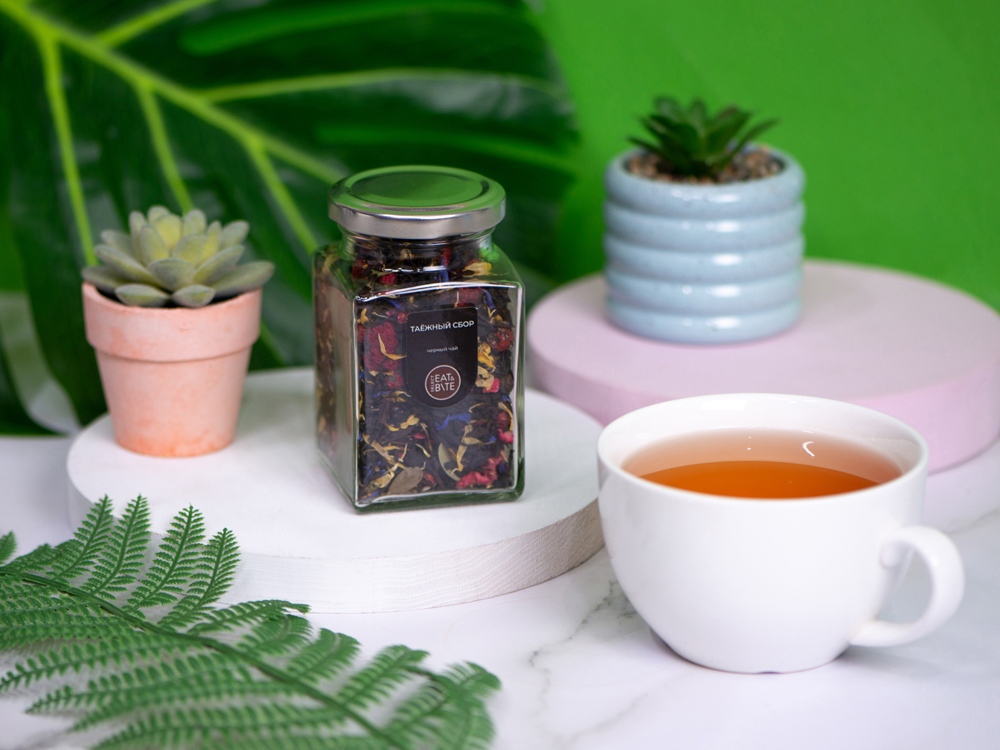 Чай черный, серия Bouquet, таежный сбор, стеклянная банка-4