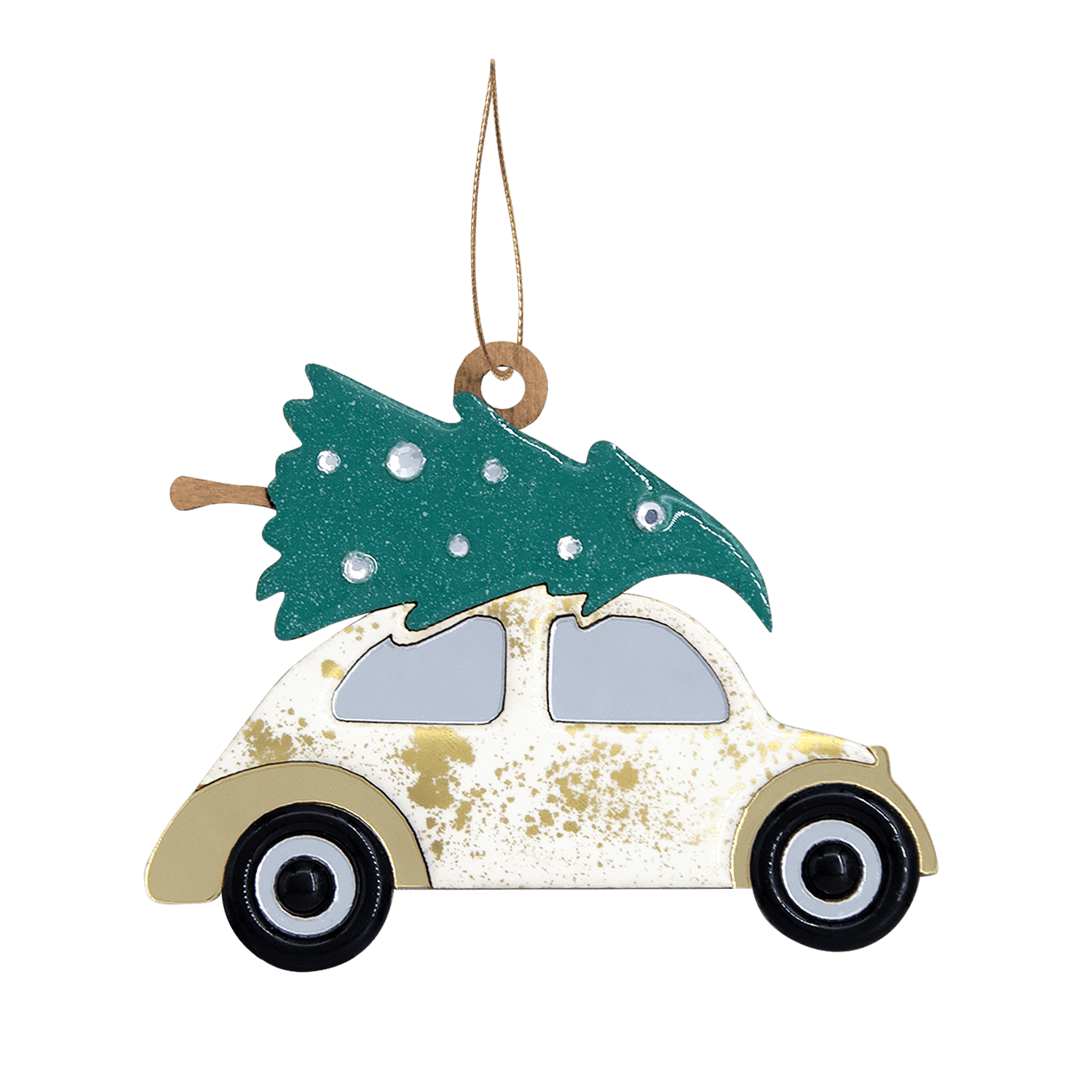 Ёлочная игрушка Машинка (белый)-0