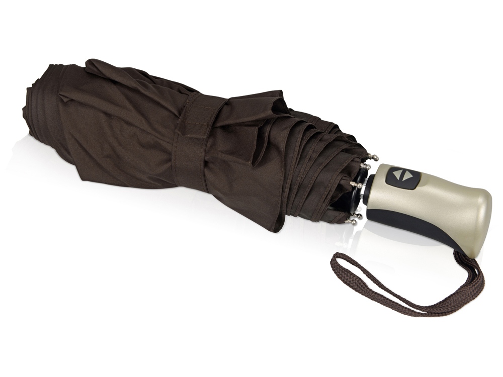 Зонт складной Оупен. Voyager, коричневый-2