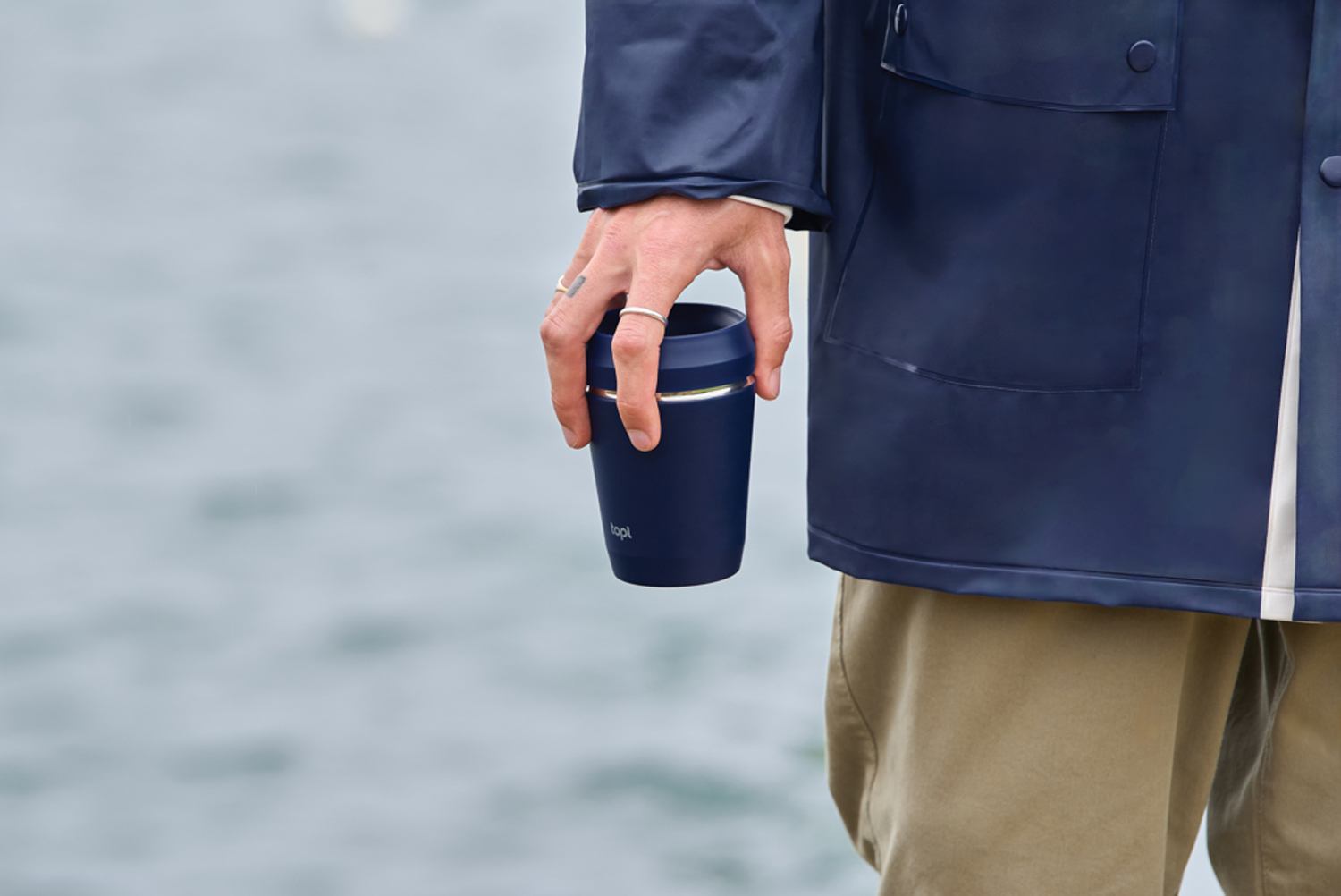 Термостакан Topl из переработанной стали с крышкой 360°, 235 мл-6