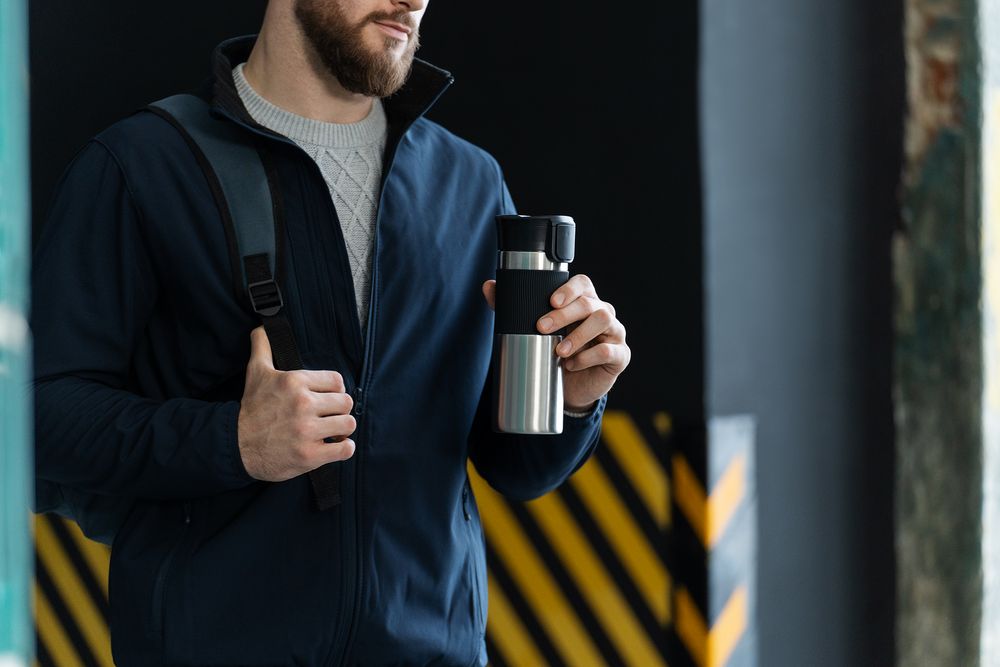 Термостакан Tralee XL, серебристый-4