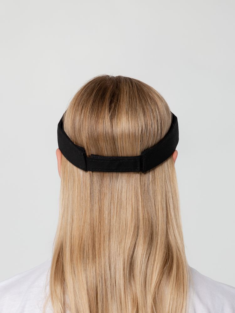 Козырек Active, черный с белым кантом-5