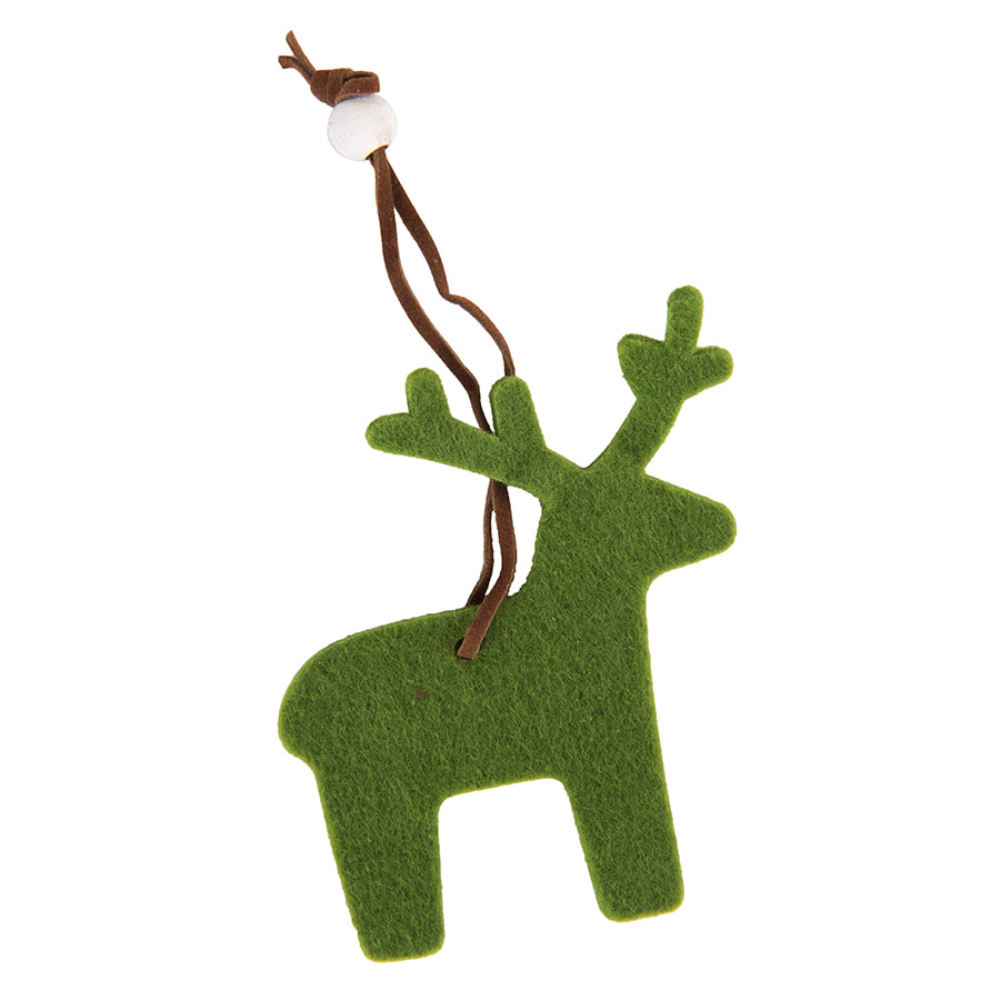 Украшение на елку ОЛЕНЬ, зеленый-0