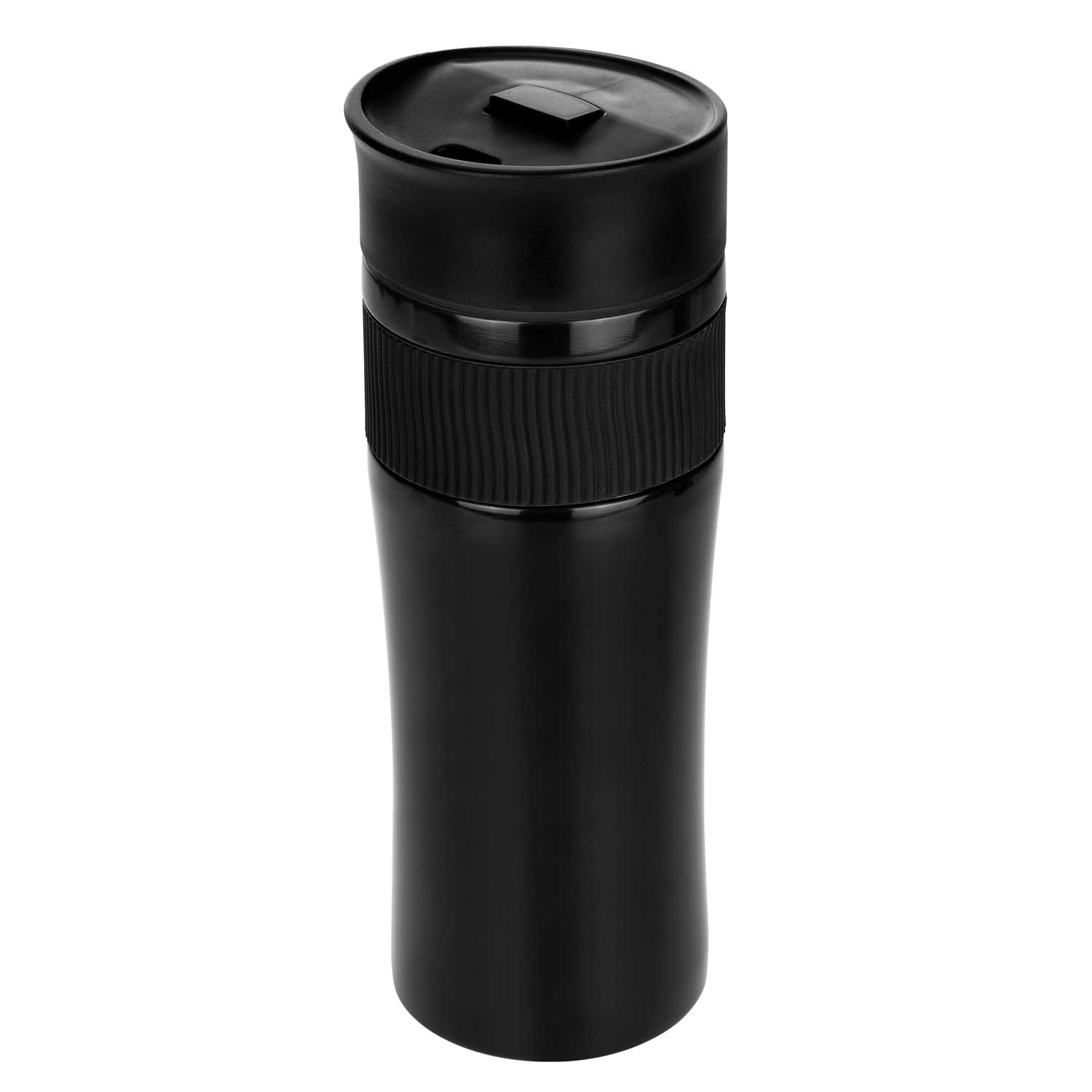 Термокружка вакуумная Поло (Polo), черная-1