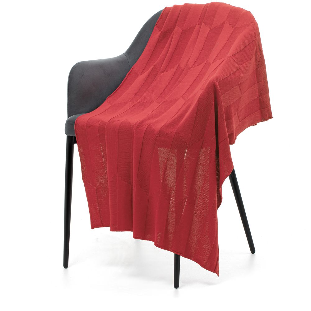 Плед Rombus, темно-розовый (коралл)-0