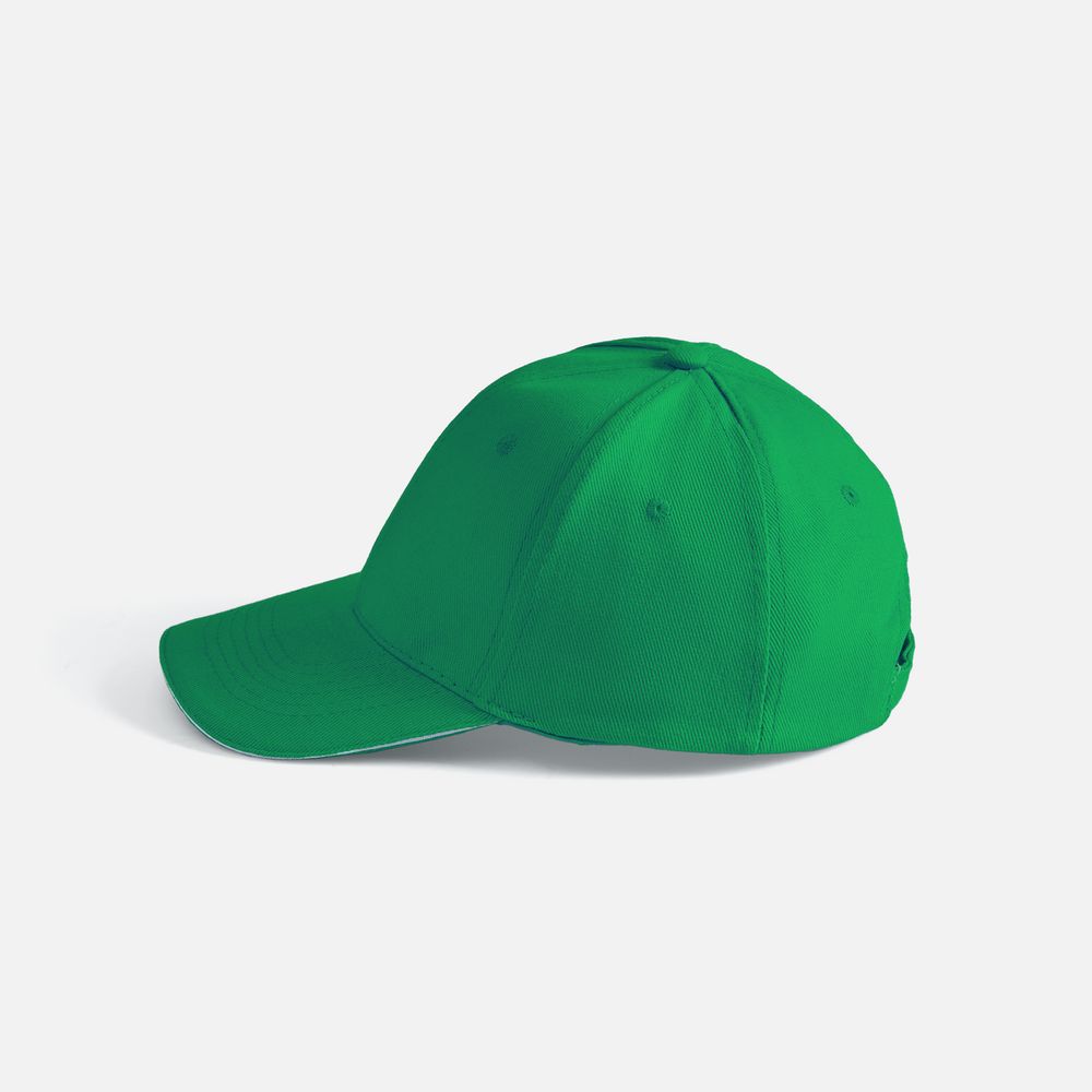 Бейсболка Buffalo, ярко-зеленая с белым-2