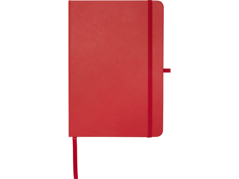 Teak блокнот А5 из переработан. материала в твердой обложке с линован. страницами - Красный-1