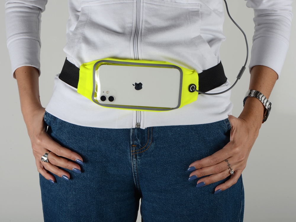 Сумка на пояс Спринт, неоновый желтый-3