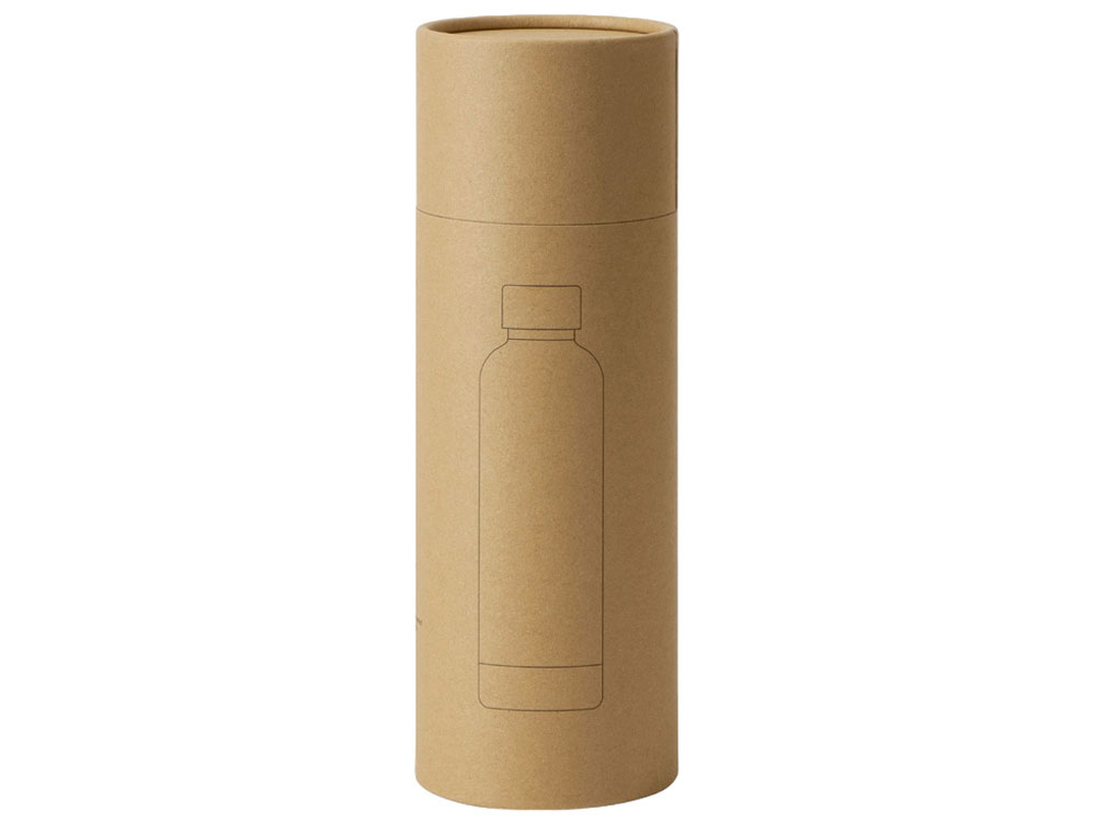 Вакуумная термобутылка Cask Waterline, soft touch, 500 мл, тубус, синий-6