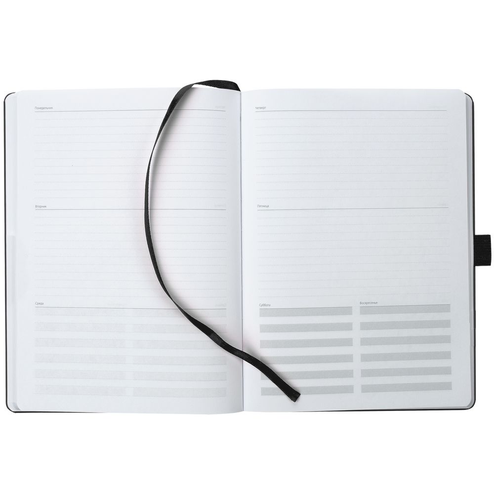 Еженедельник Lucky, недатированный, черный-3