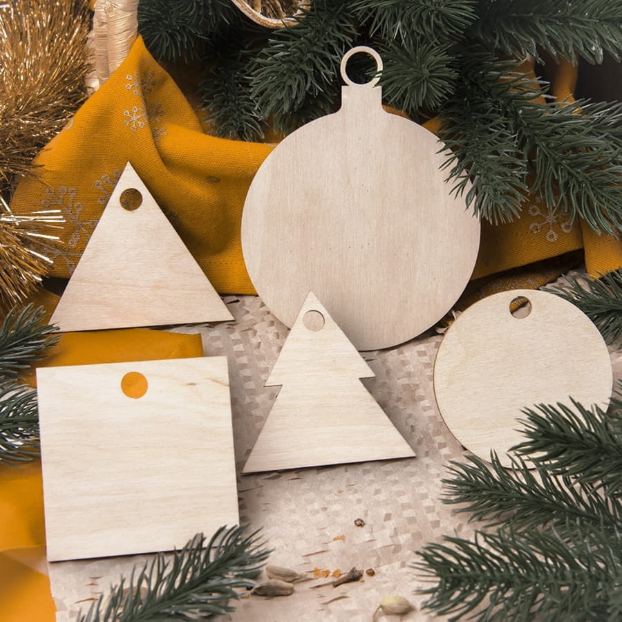 Ёлочное украшение TRIANGLE, бежевый-2