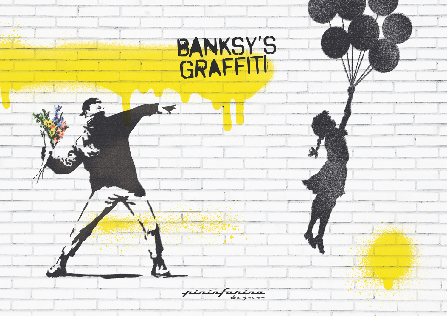 Блокнот линованный Pininfarina Banksy Метатель цветов из каменной бумаги, А5-9