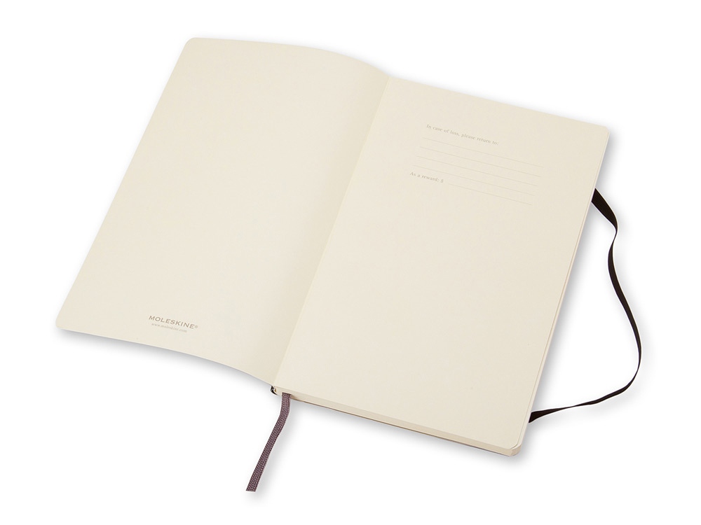 Записная книжка Moleskine Classic Soft (нелинованный), Large (13х21см), черный-4