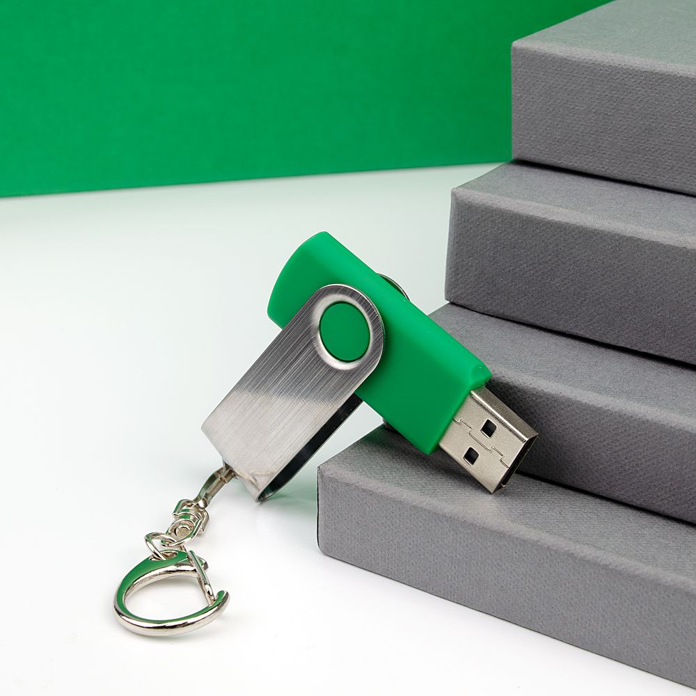 Флешка Twist, зеленая, 8 Гб-3