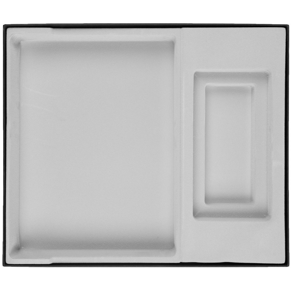 Коробка Overlap с ложементом под ежедневник и аккумулятор, ver.2, черная-2