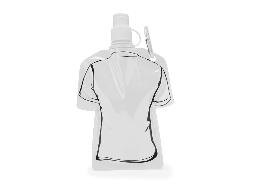 Гибкая емкость для питья MANDY в форме футболки, 470 мл, белый-0