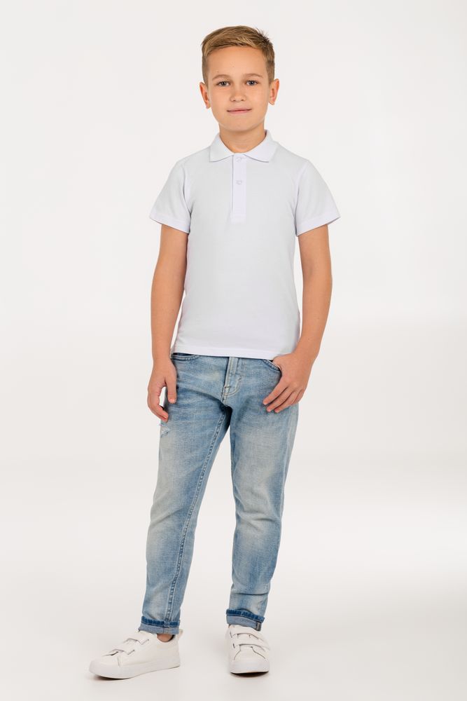 Рубашка поло детская Virma Kids, белая-4