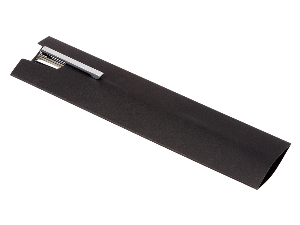 Металлическая шариковая ручка Bossy с вставкой из эко-кожи, синий-3