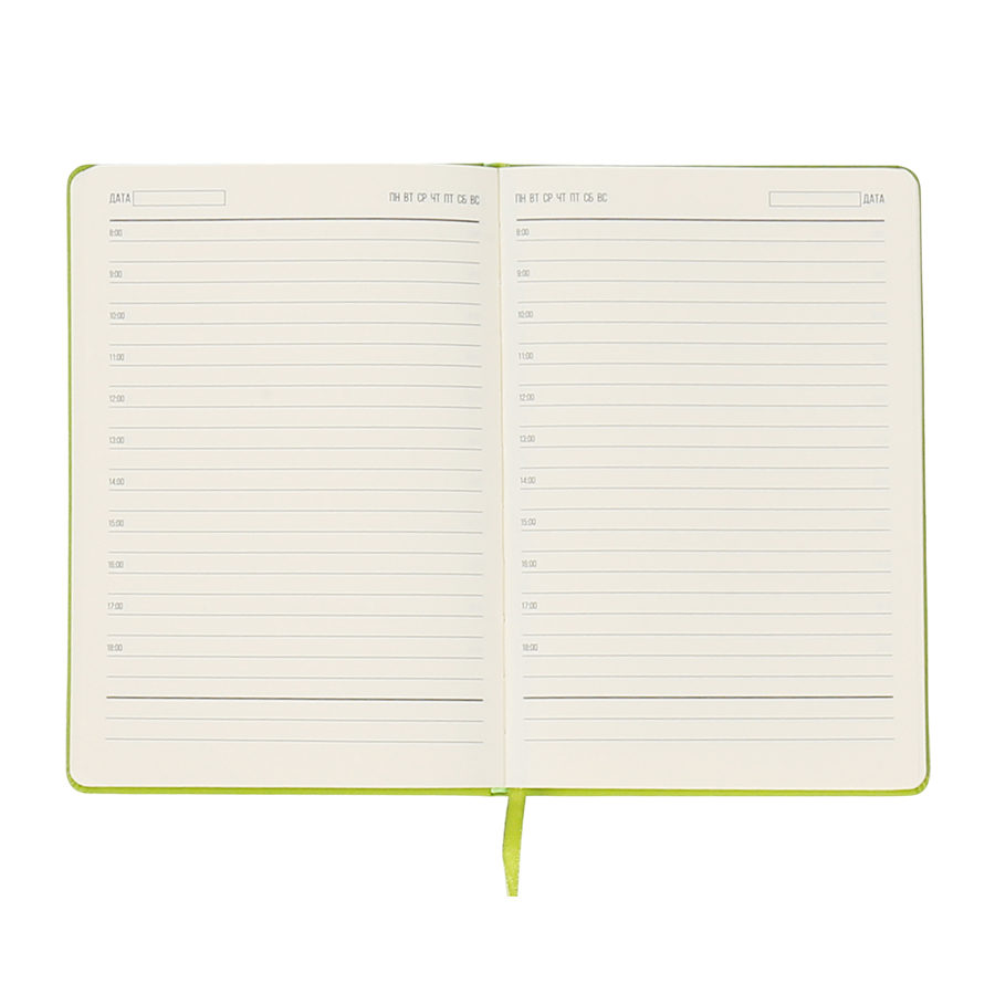 Ежедневник A5 недатированный Dear в твёрдом переплёте, Салатовый-3