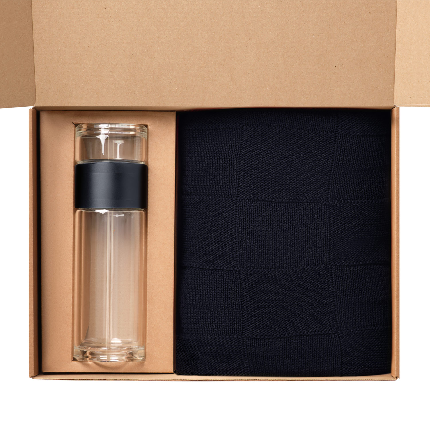 Подарочный набор Terso, Cella, синий (плед, термобутылка)-1