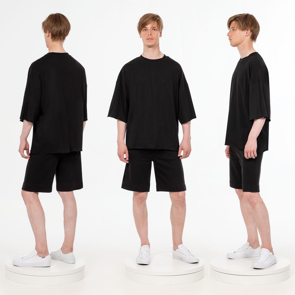 Футболка унисекс оверсайз T1, черная-3