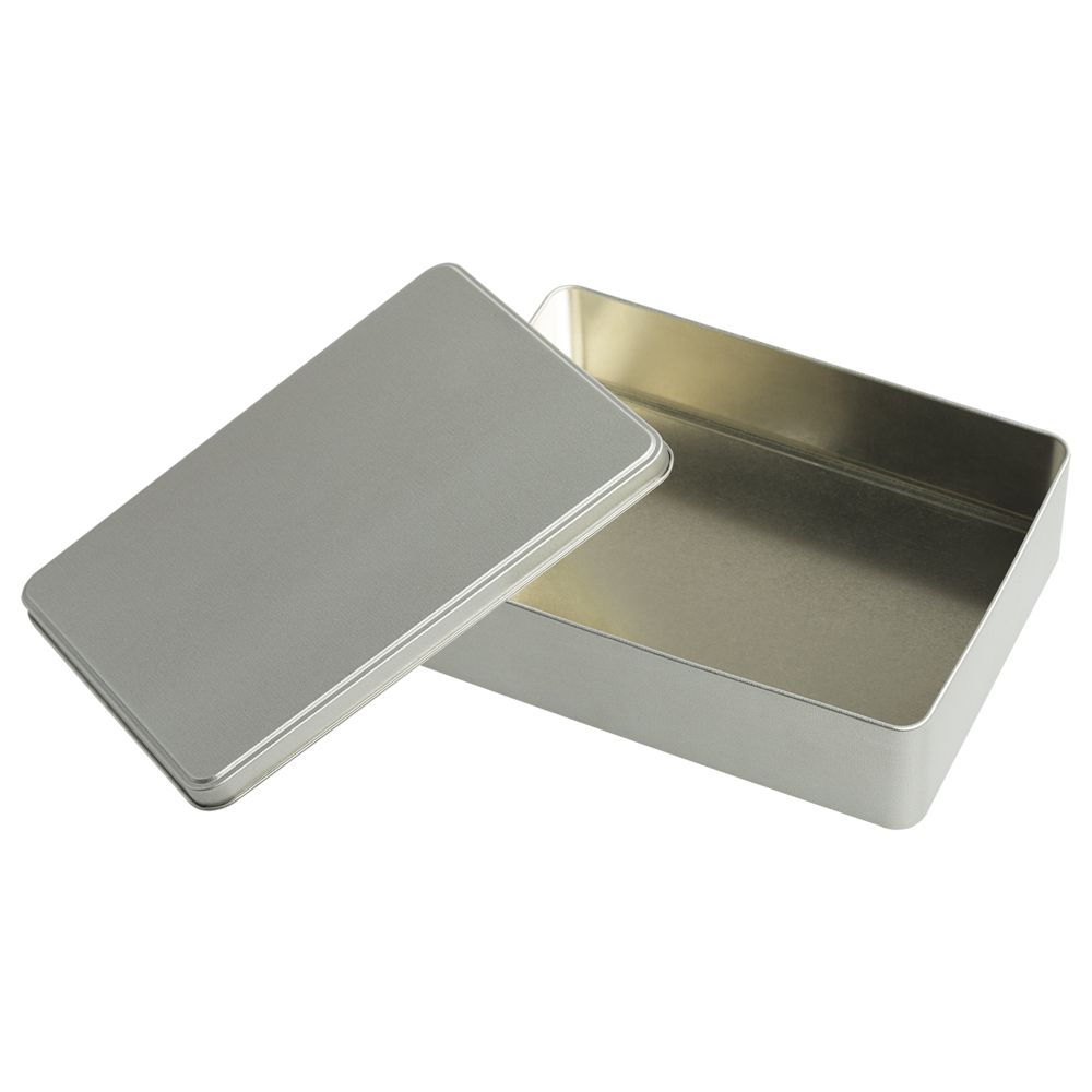 Коробка Pragmax L, прямоугольная, серебристая-2