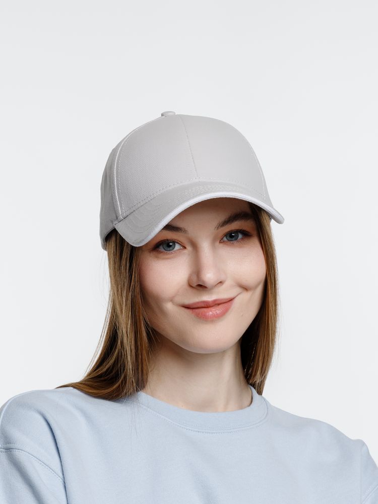 Бейсболка Spiker, серая с белым-3