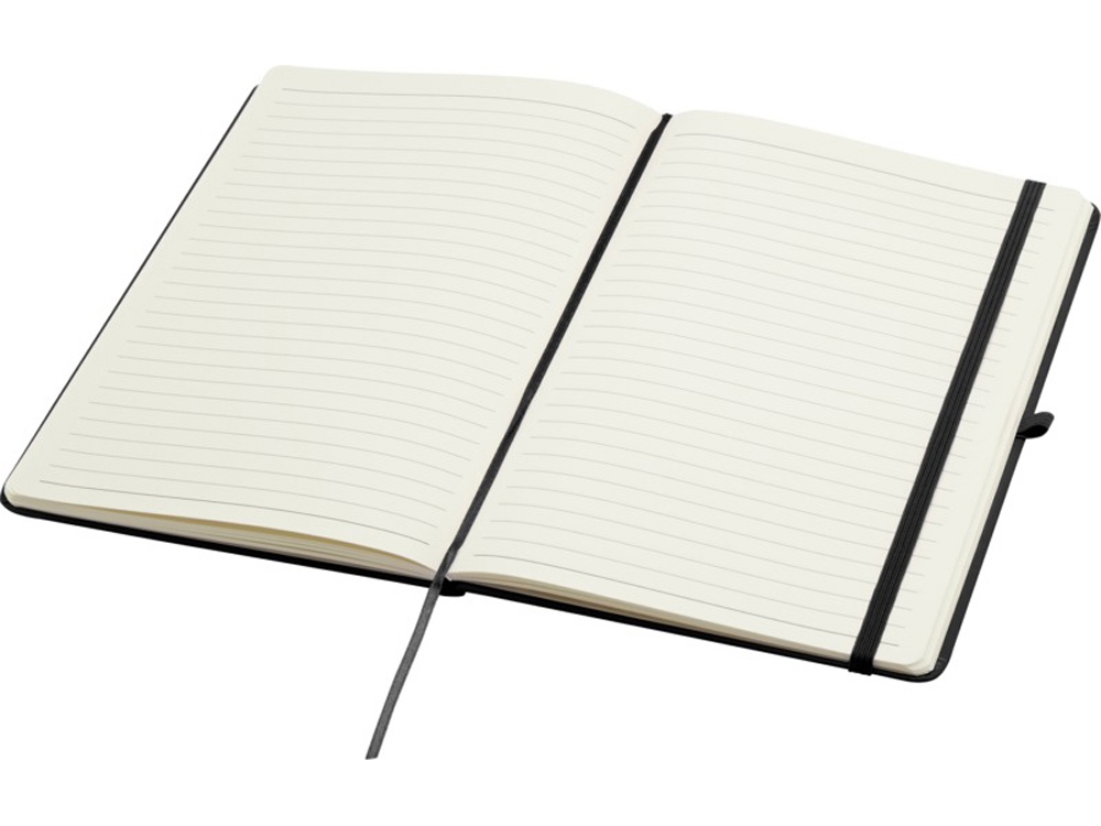 Блокнот Spectrum Plus формата A5 в твердой обложке - сплошной черный-3