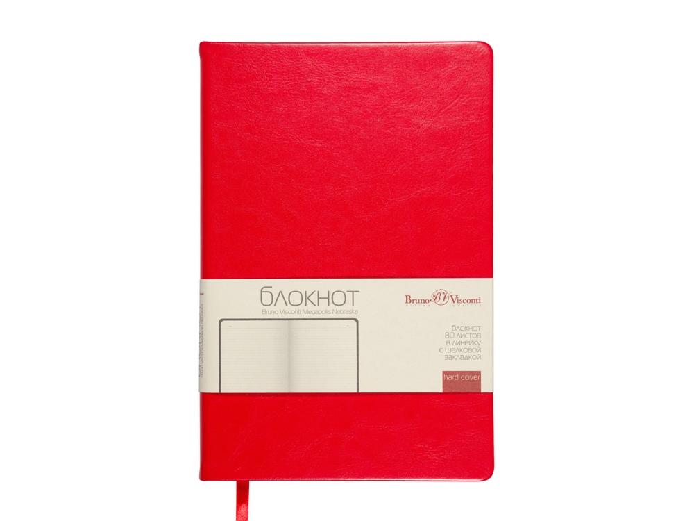 Блокнот А5 Megapolis Nebraska, красный-2