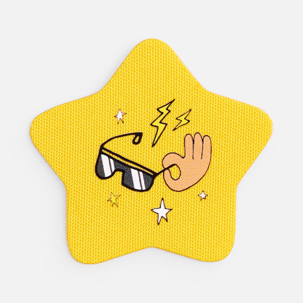 Наклейка тканевая Lunga Bial, M, желтая-2