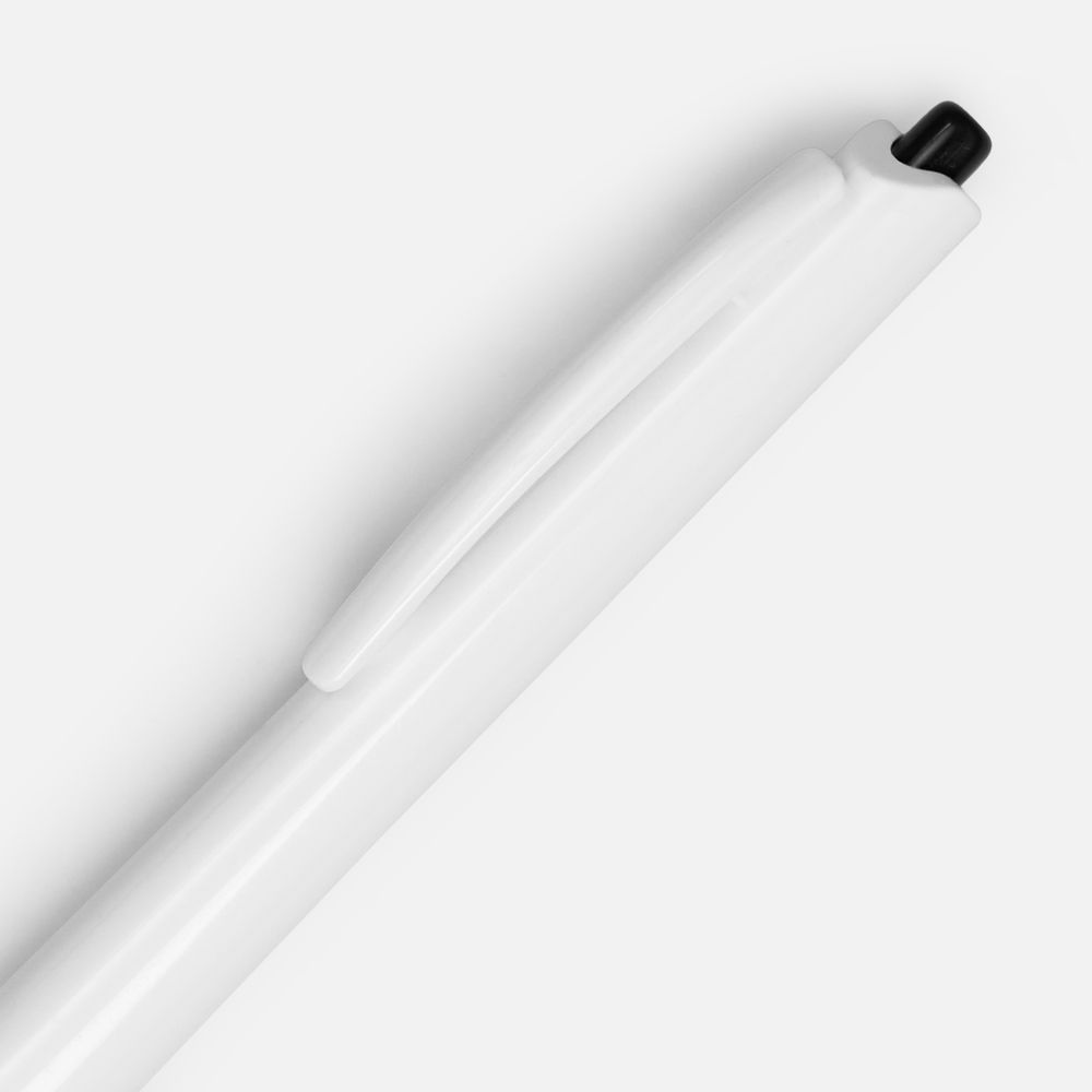 Ручка шариковая Tick, белая с черным-2