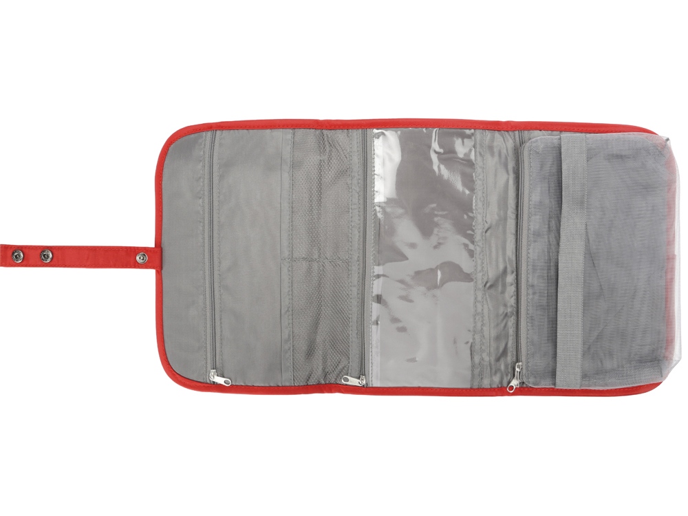Несессер для путешествий со съемной косметичкой Flat, красный-6