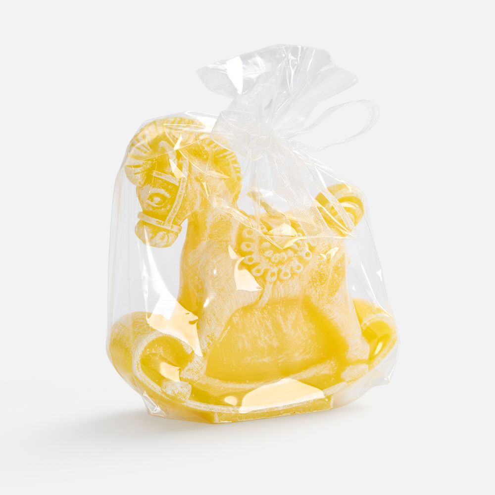 Свеча фигурная «Лошадка-качалка», желтая-2