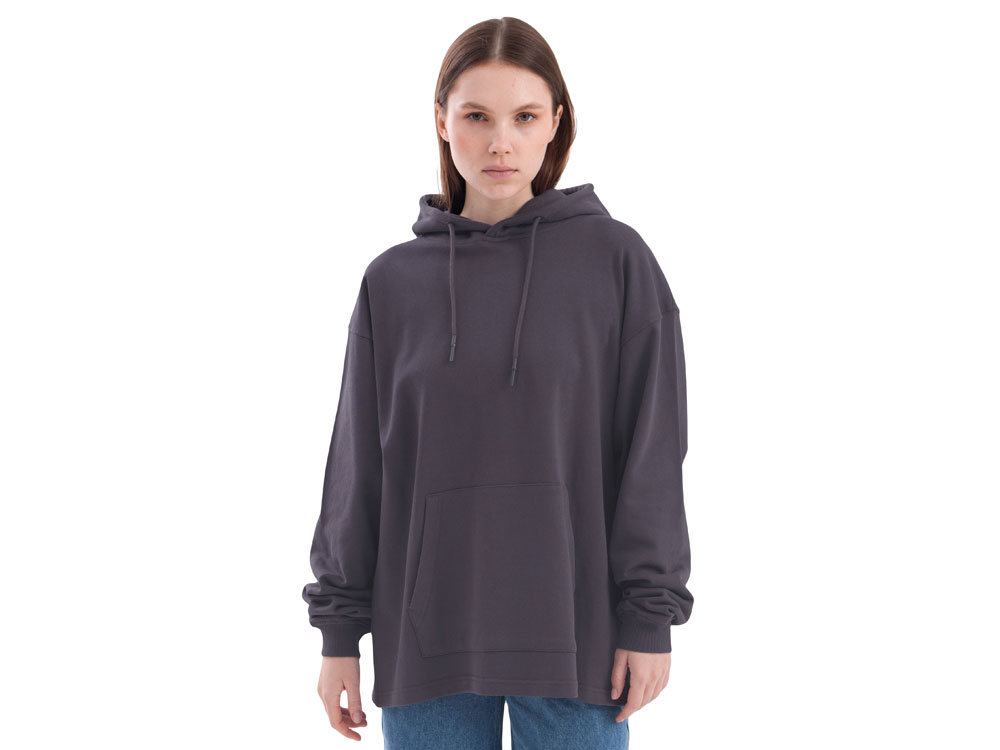 Худи оверсайз Alpha.01 унисекс, темно-серый-3