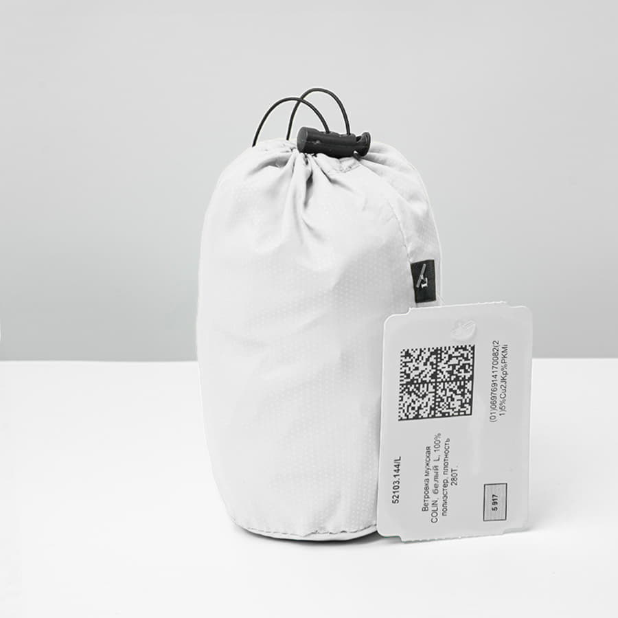 Ветровка унисекс COLIN, белый-5