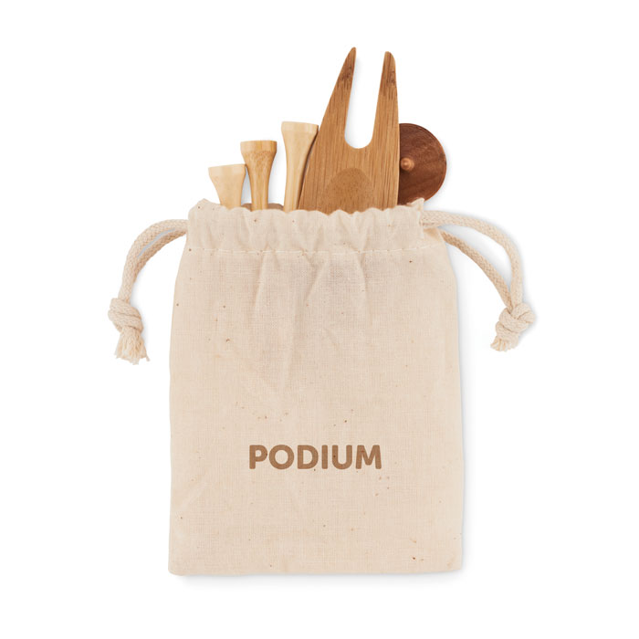 Набор для гольфа, бежевый-4